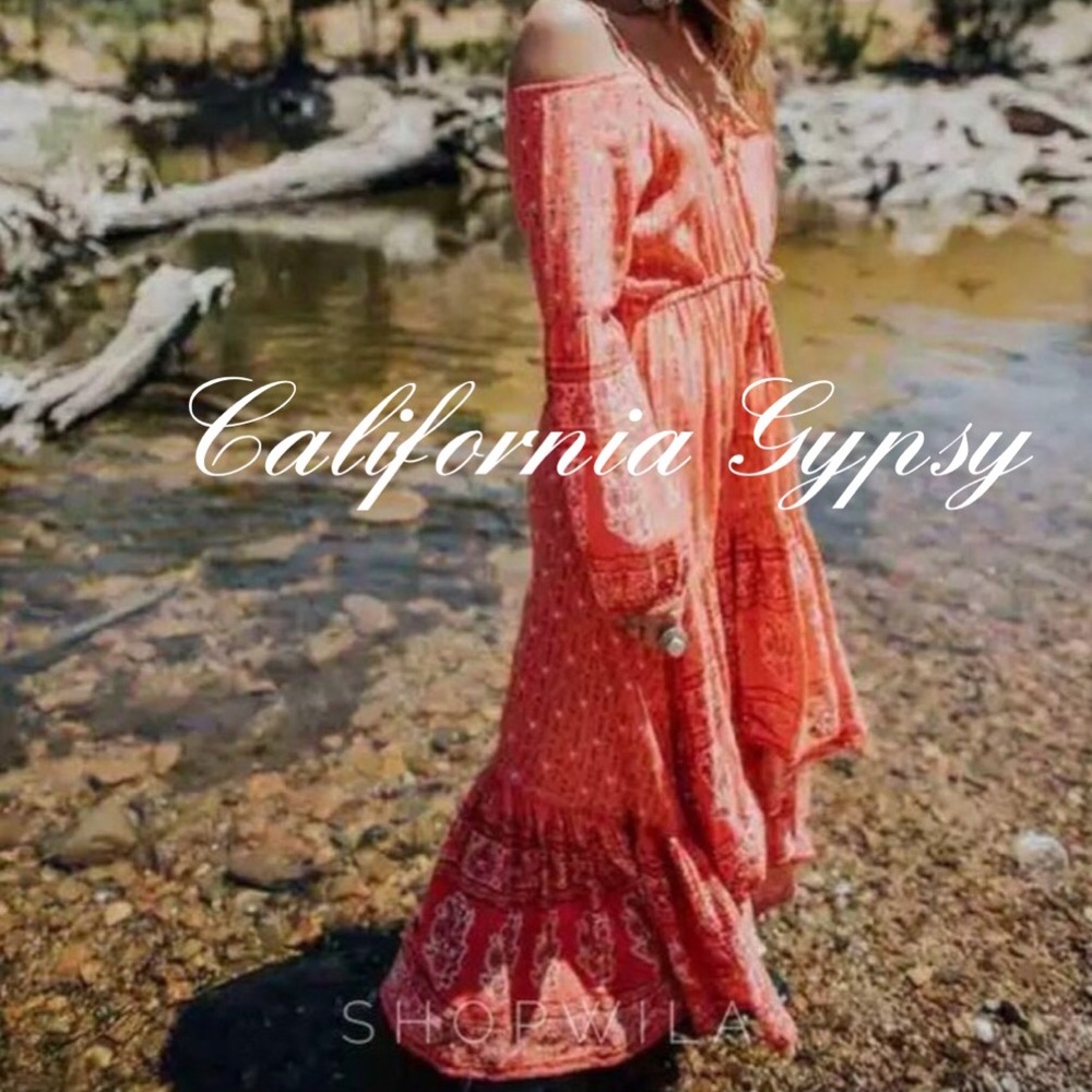 Western Gypsy boho bull steer dress - Picture 8 of 14